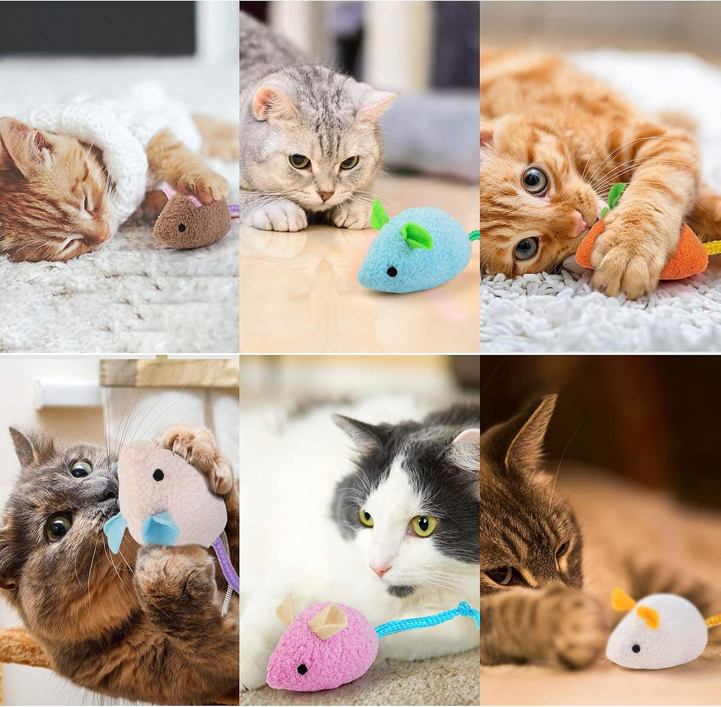 High quality plush texture of catnip mouse toy