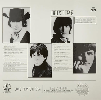 Premium 180 gram audiophile vinyl pressing of Help by the Beatles