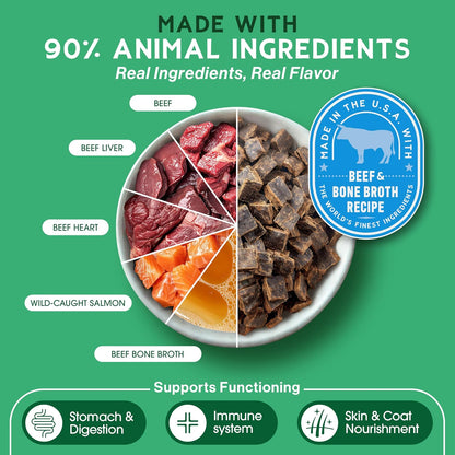 Farmland Traditions dog food grain-free jerky morsels showing soft texture