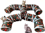 Foldable H-Shaped Cat Tunnel Toy with Interactive Playing Balls - 4 Exits for Cats, Kittens, Rabbits & Small Pets Collapsible Play Tube for Indoor Fun & Exercise (Blue Black) - Image 9