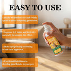 Pjordo cat repellent spray bottle with pet training icons