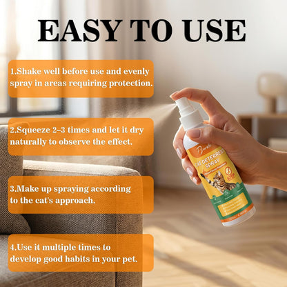 Pjordo cat repellent spray bottle with pet training icons
