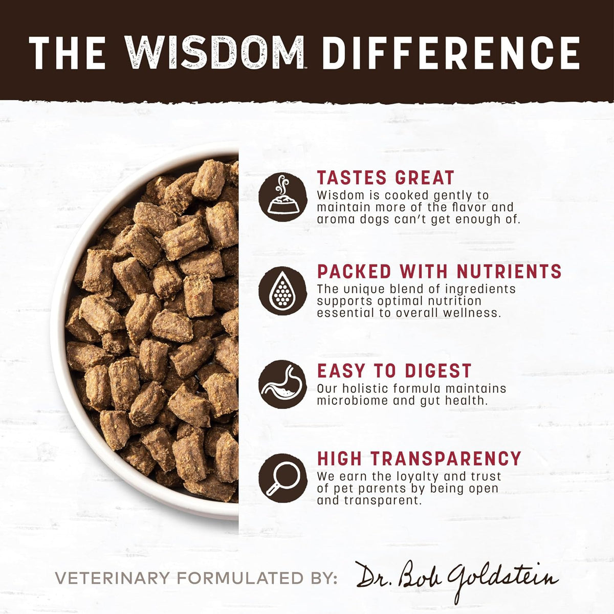 Earth Animal Wisdom From the Land venison beef and bison natural dry dog food bag
