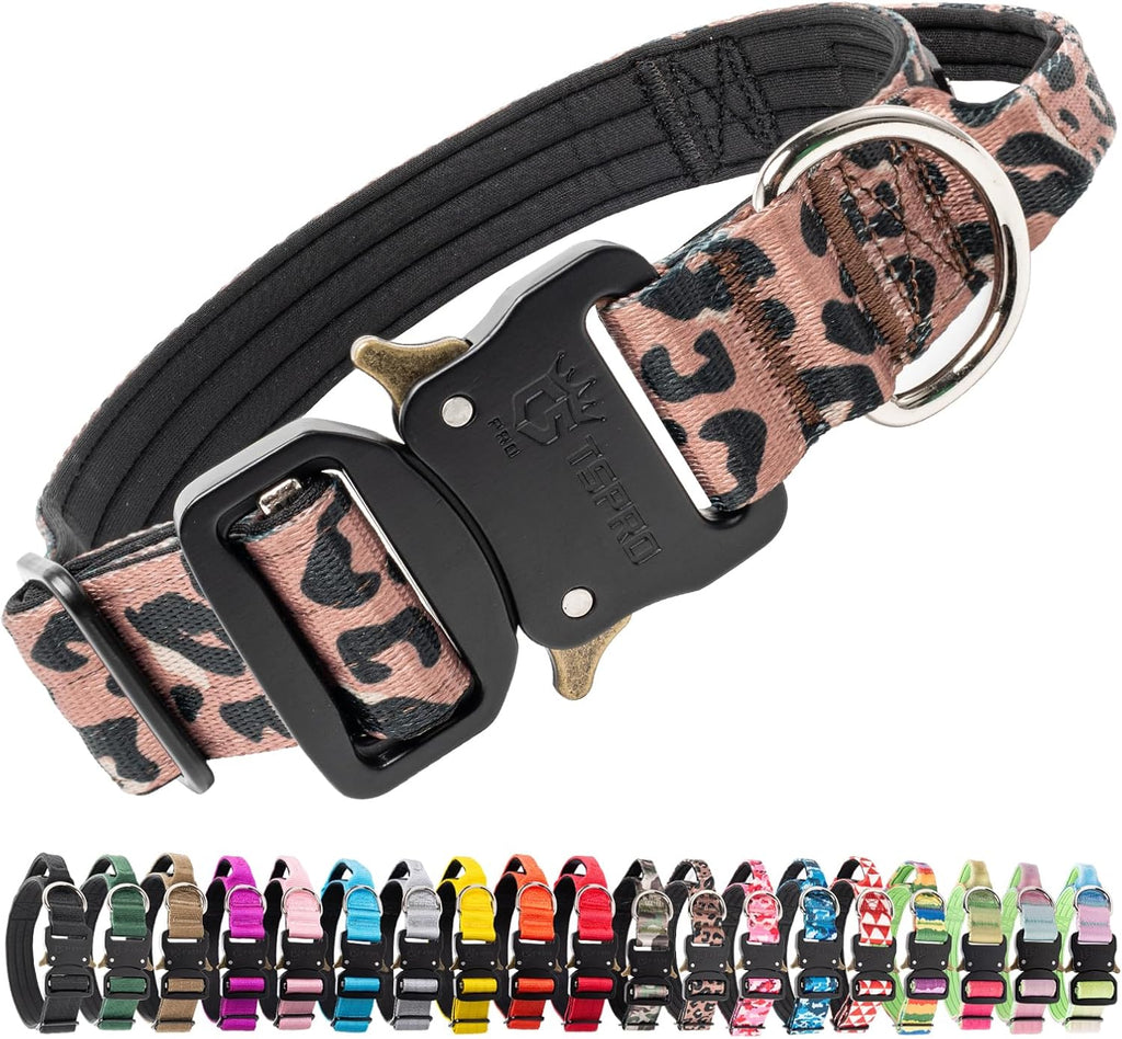 TSPRO Premium Dog Collars Tactical Dog Collar with Handle and Heavy Duty Quick-Release Metal Buckle Durable Thick and Adjustable for Medium to Large Dogs (Orange L) - Image 11