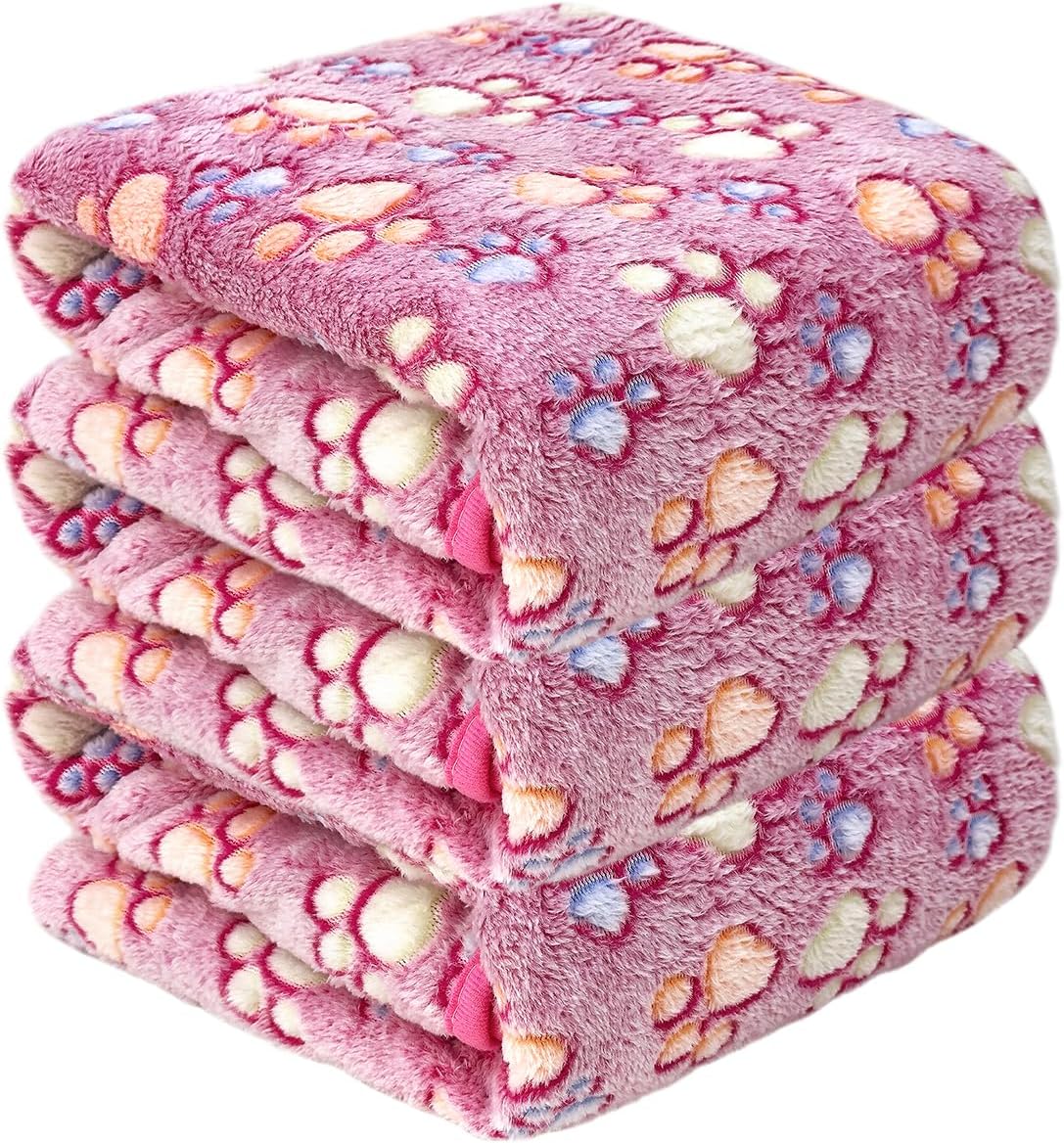 Dog Blankets for Medium Large Dogs, 3 Pack Dog Blanket Washable 41" x 31", Fuzzy Soft Pet Mat Throw Cover for Kennel Crate Bed, Cute Paw Pattern, Cat Blanket, Blankets for Dogs, Pet Blanket - Image 11