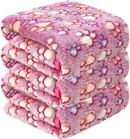 Dog Blankets for Medium Large Dogs, 3 Pack Dog Blanket Washable 41" x 31", Fuzzy Soft Pet Mat Throw Cover for Kennel Crate Bed, Cute Paw Pattern, Cat Blanket, Blankets for Dogs, Pet Blanket - Image 11