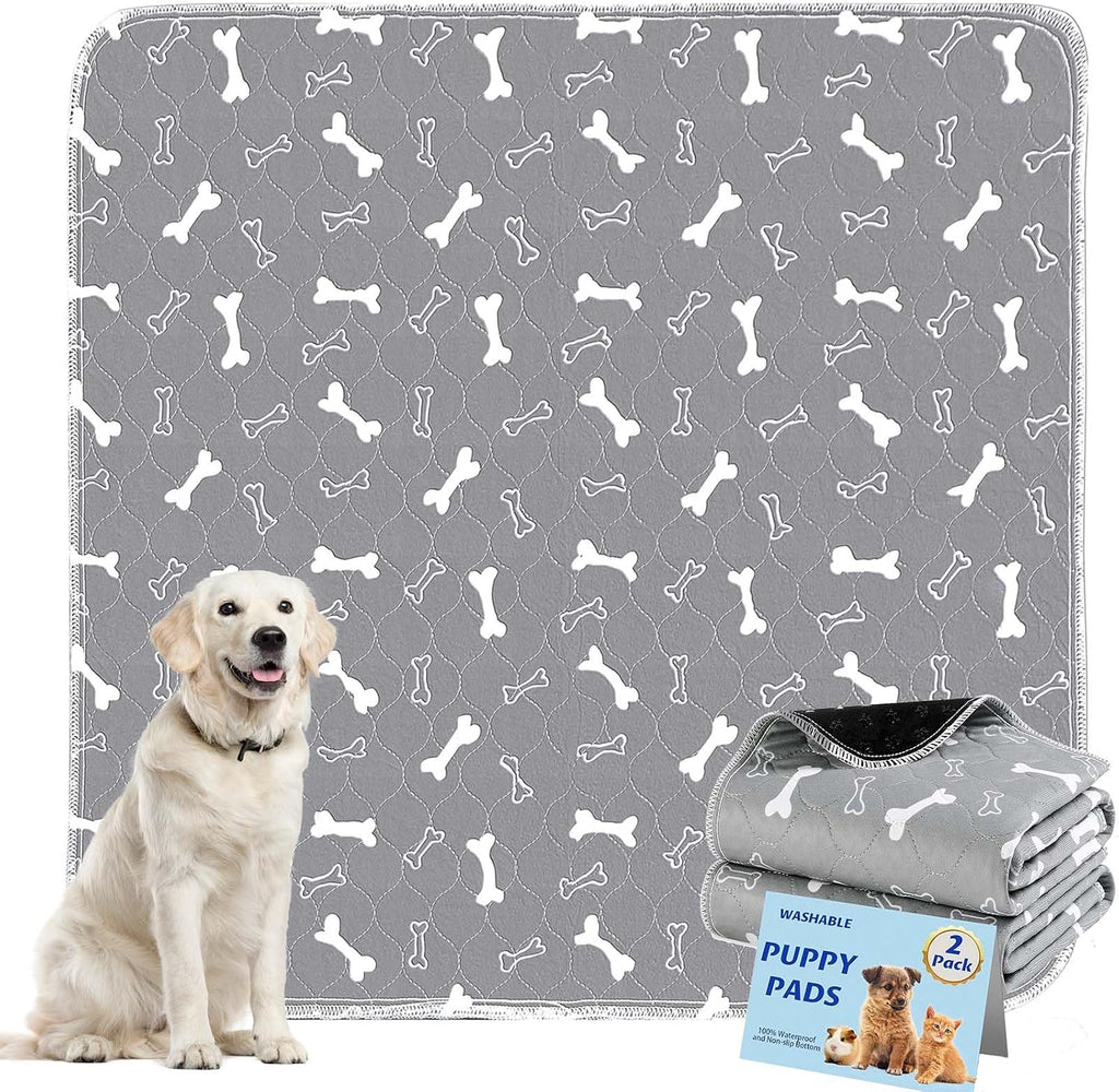 Washable Pee Pads for Dogs, 2Pack Reusable Puppy Pads, Fast Absorbent Dog Pee Pads for Crate Pet Training Pads, Waterproof Whelping Pads for Dogs Bed Mat Crate Indoor (Grey, 18x24) - Image 14