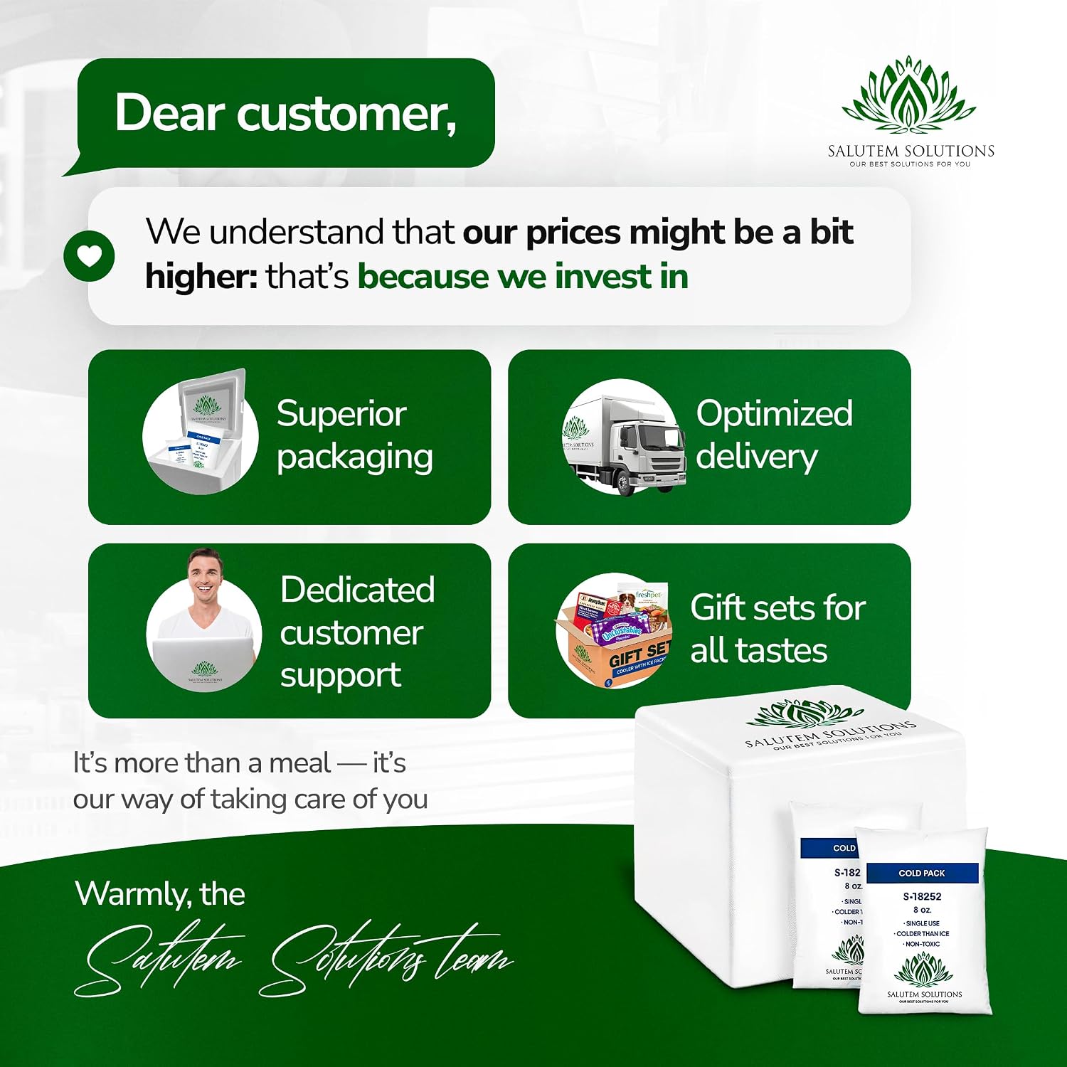 Four pack set of Salutem Vita chilled dog food rolls for sensitive digestion