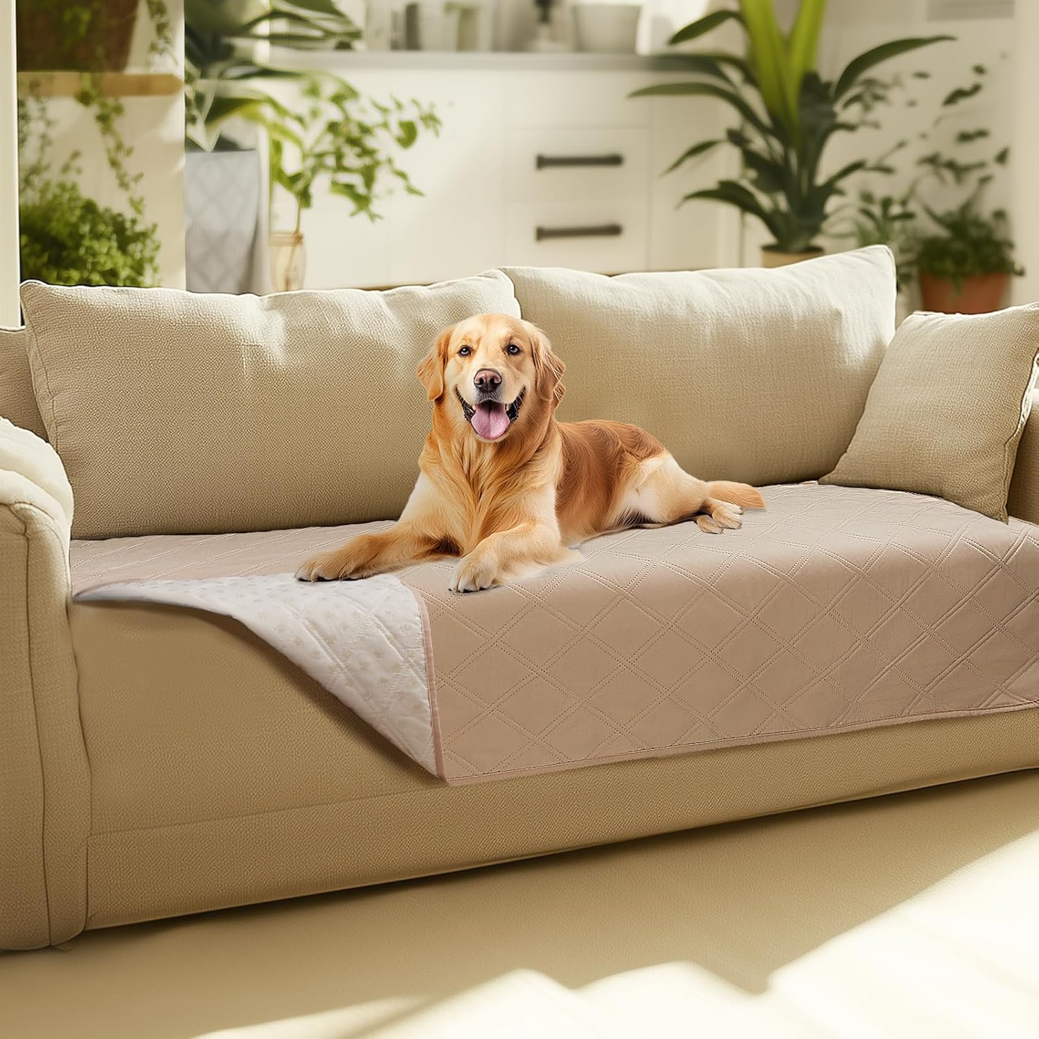 Luciphia 100% Waterproof Couch Cover Blanket for Dogs Anti-Slip Pet Couch Protector Sofa Mat Puppy Cat with Non-Slip Bottom, Grey, 30x70 Inch - Image 15