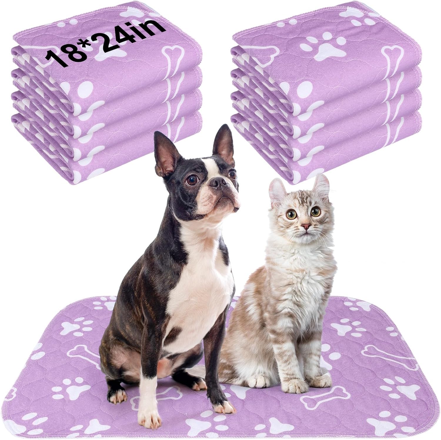 BEAUTYZOO 6 Pack Washable Pee Pads for Dogs, Reusable Puppy Pads for Potty Training, Waterproof Super Absorbent Whelping Pads Mats Non Slip Against Urine for Small Medium Dogs Cats, 16" x 24" - Image 12