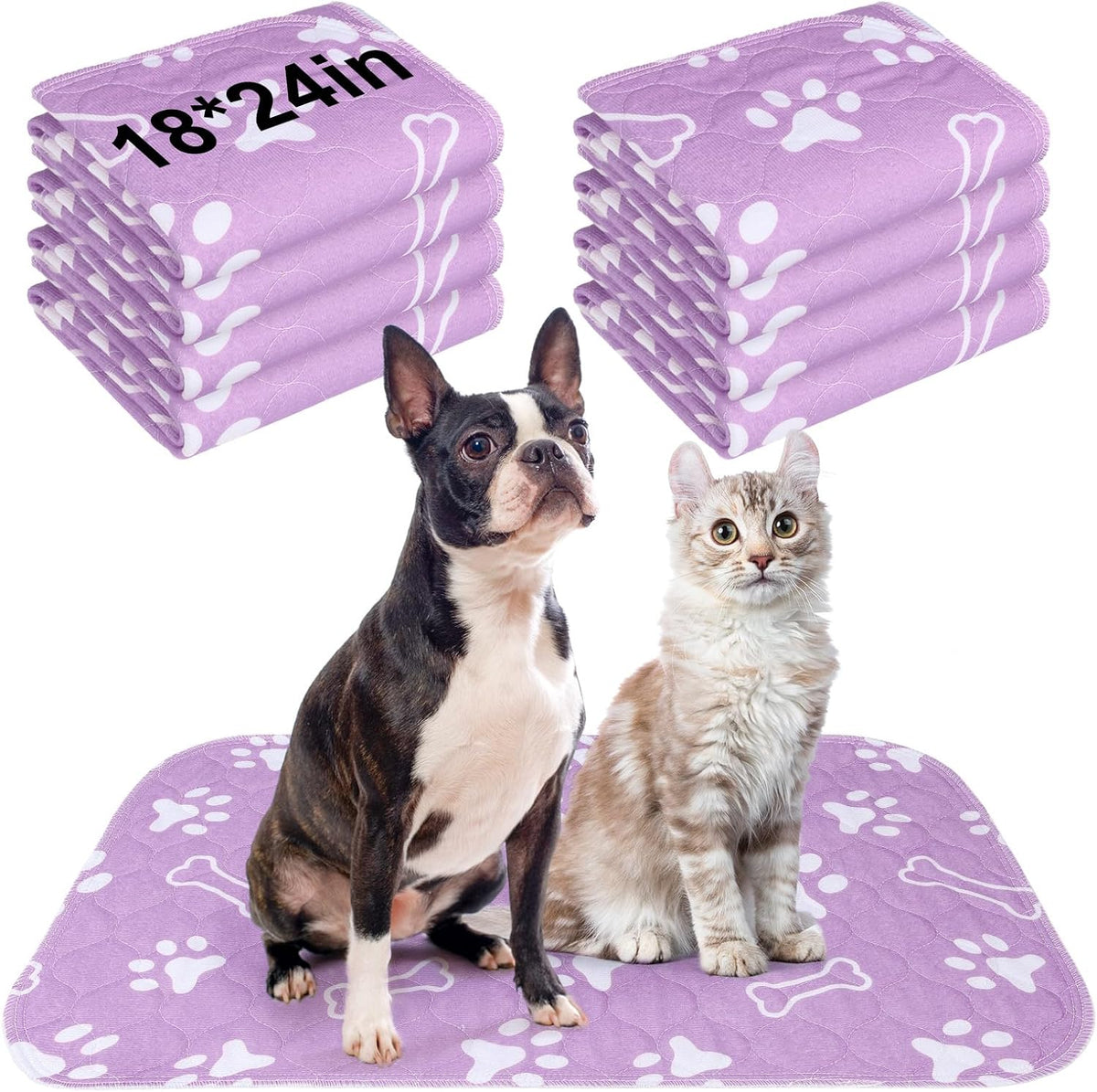 BEAUTYZOO 6 Pack Washable Pee Pads for Dogs, Reusable Puppy Pads for Potty Training, Waterproof Super Absorbent Whelping Pads Mats Non Slip Against Urine for Small Medium Dogs Cats, 16" x 24" - Image 12
