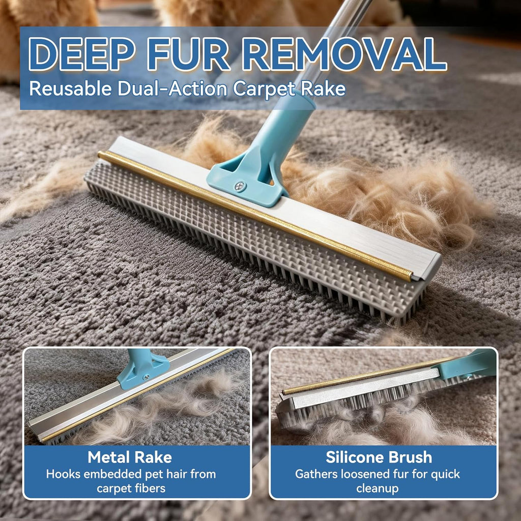 BFNN dual action carpet rake metal scraper detail