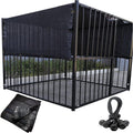 DUENEW dog kennel shade cover front view outdoor pet crate protection