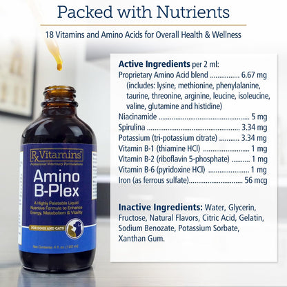 Rx Vitamins Amino B Plex liquid pet vitamin formula