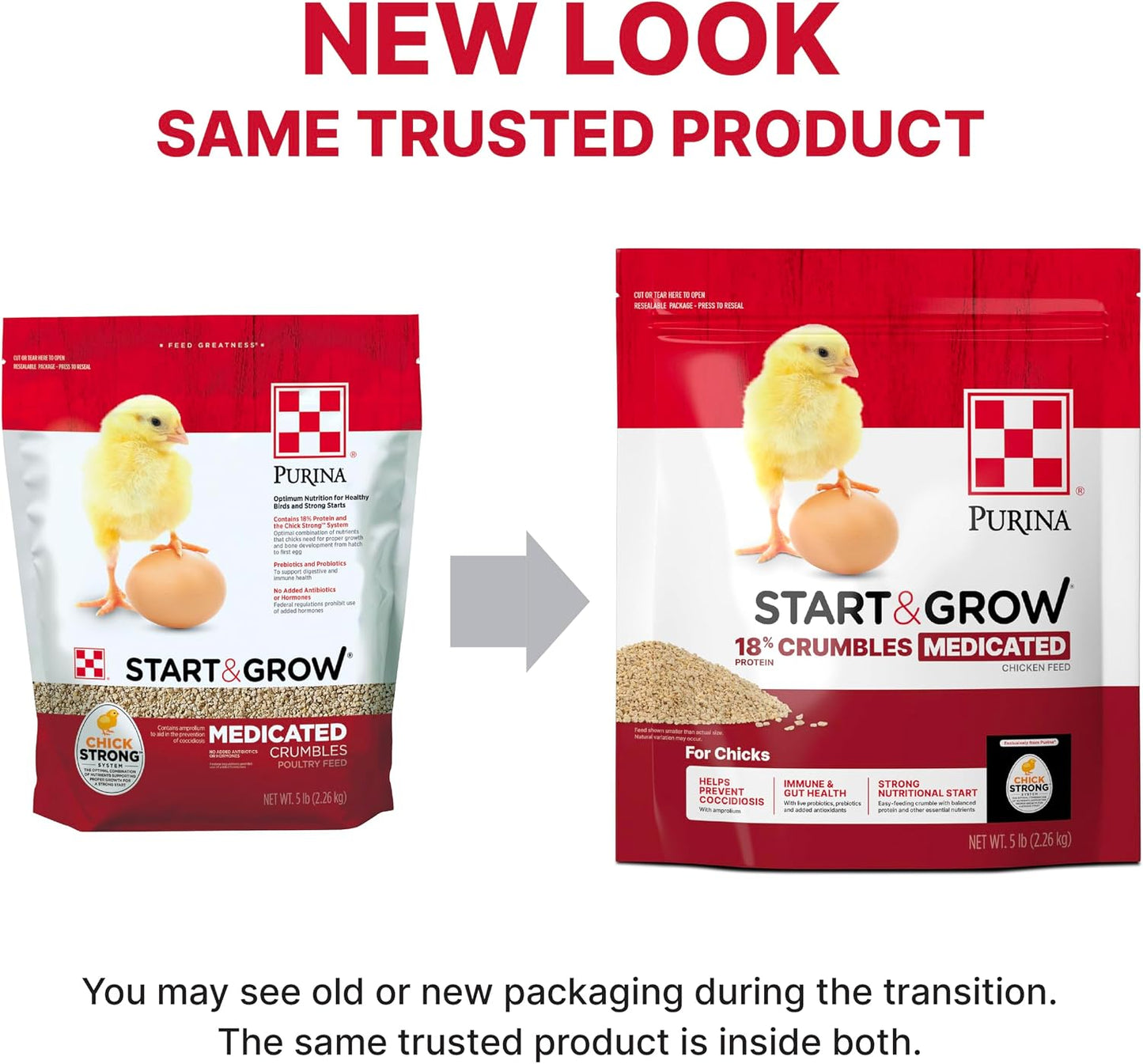 Purina chick feed packaging details and nutritional information