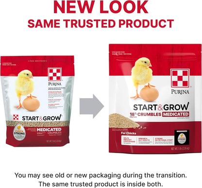 Purina chick feed packaging details and nutritional information