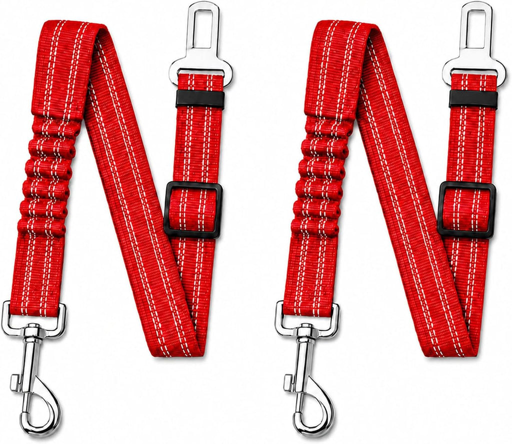 Dog Seat Belt 2Pcs, Retractable Pet Car Harness, Adjustable Dog SeatBelts for Vehicle, Nylon Pet Safety with Elastic Bungee (Black) - Image 9