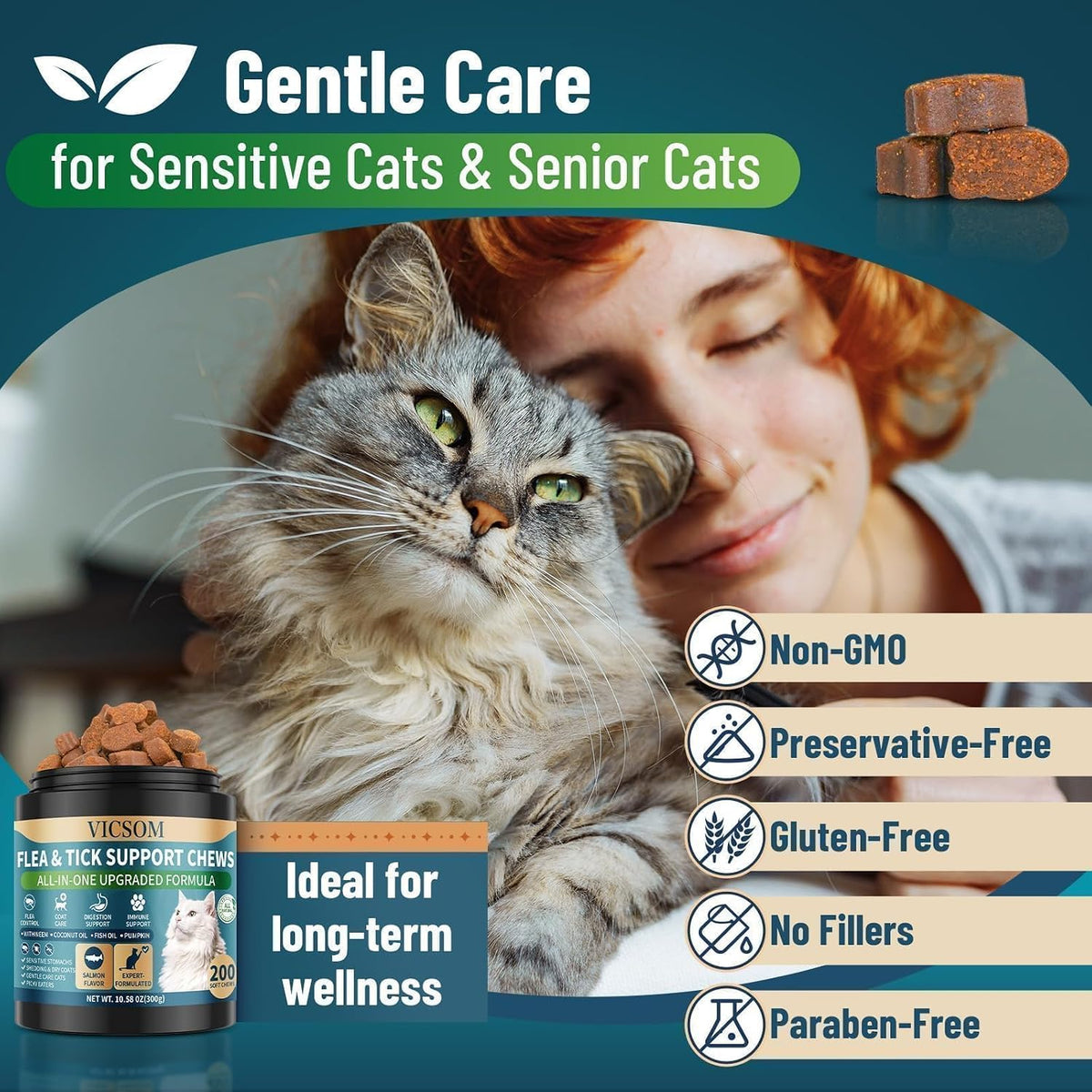 Flea and tick defense soft chews with pumpkin and coconut oil