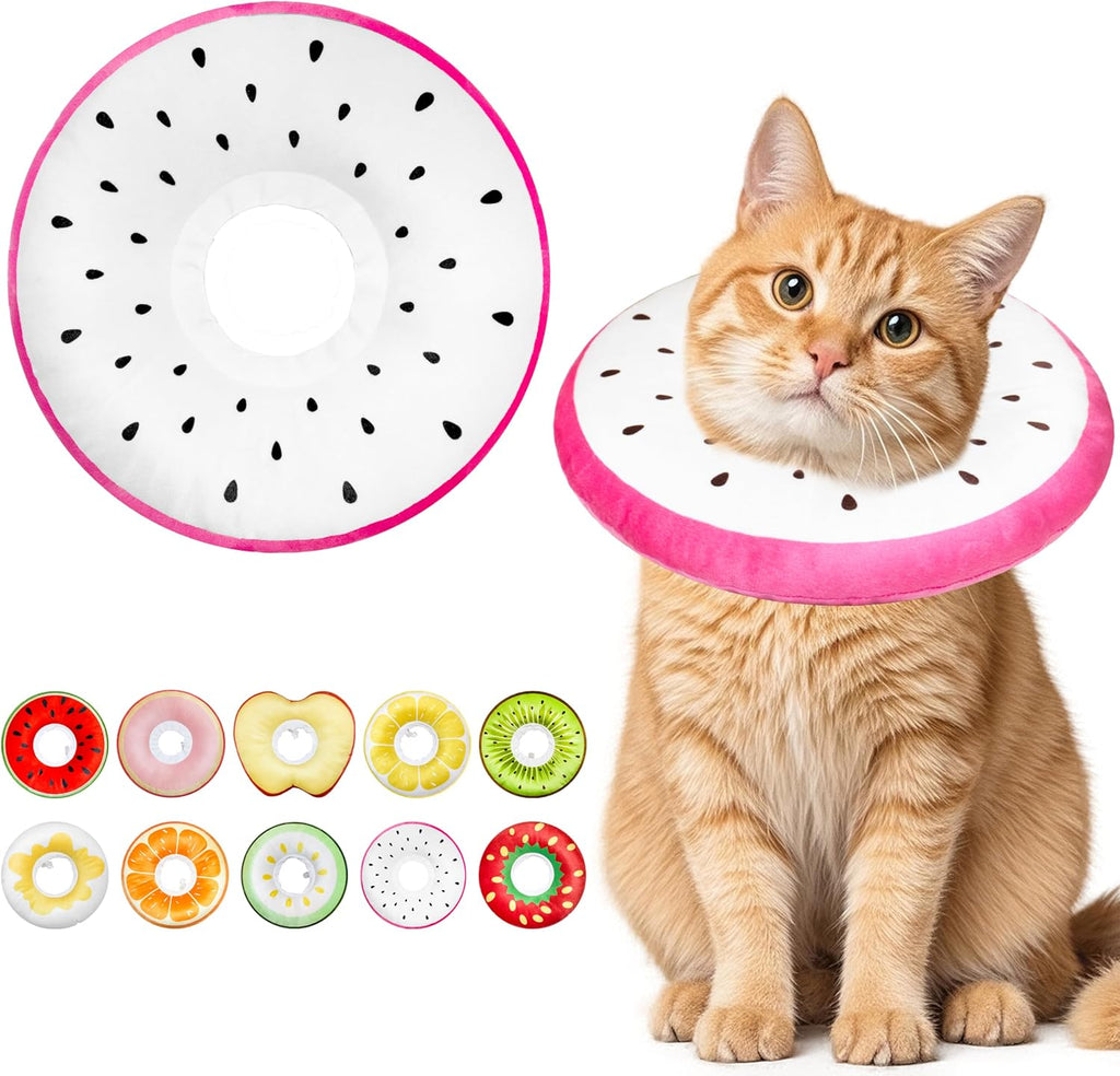 Cat Cone Collar Soft, Adjustable Cat Recovery Cone to Stop Licking, Cute Kitten Donut Collar After Surgery, Elizabethan Collars for Kittens, Lightweight Cats Neck Cones (Orange, Small) - Image 14