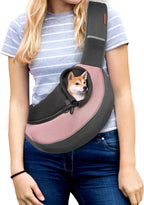 FDJASGY Pet Sling Carrier for Small Dogs Cats,Breathable Mesh Travelling Hand Free Puppy Backpack with Pouch and Adjustable Strap Carrier - Image 9