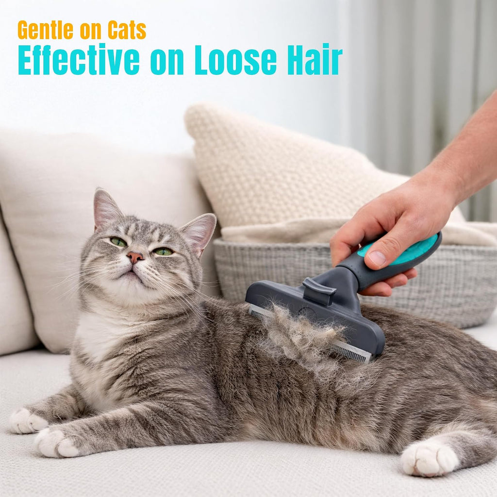 Ergonomic handle of DealDistricts grooming brush for long hair