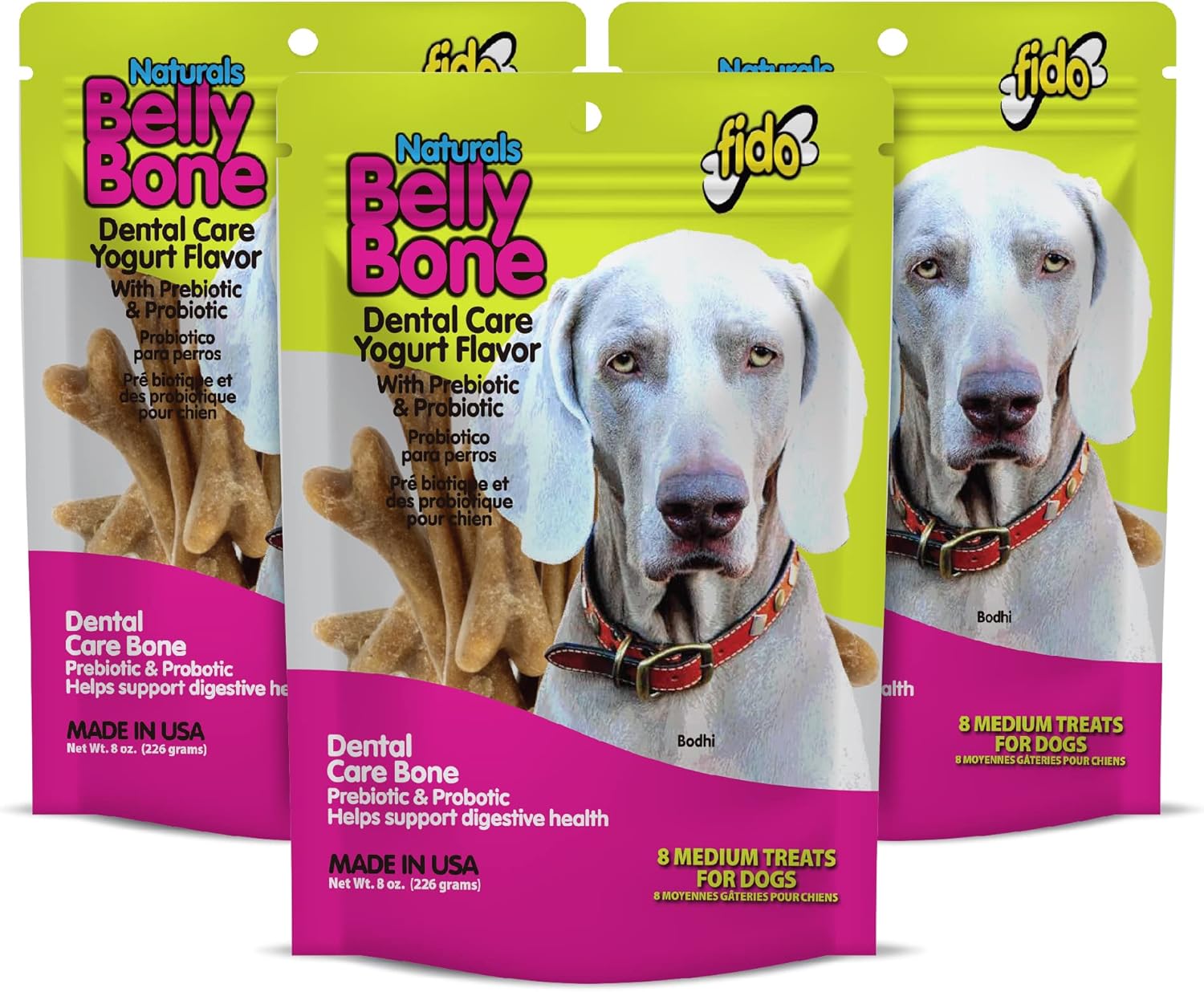 Fido Belly Bones for Dogs, Mini - 21 Count - Yogurt-Flavor Dental Treats for Small Dogs - Plaque & Tartar Control for Fresh Breath - Digestive Support - Made in USA - Image 10