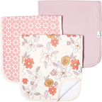 Copper Pearl premium baby burp cloths Ferra print front view
