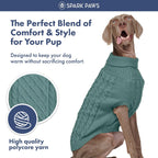 Warm winter dog sweater with deep V-cut potty design