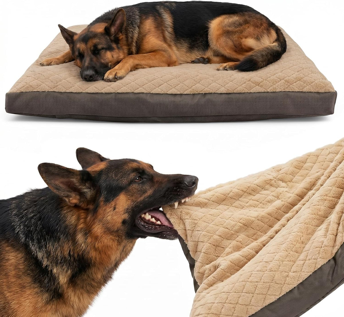GASUR Indestructible Chew Proof Dog Beds for Large Sized Dogs, Durable Large Dog Ded for Aggressive Chewers,Waterproof Washable Dog Deds with Removable Cover, Pet Crate Couch Bed (Grey, L, 35"x22") - Image 11