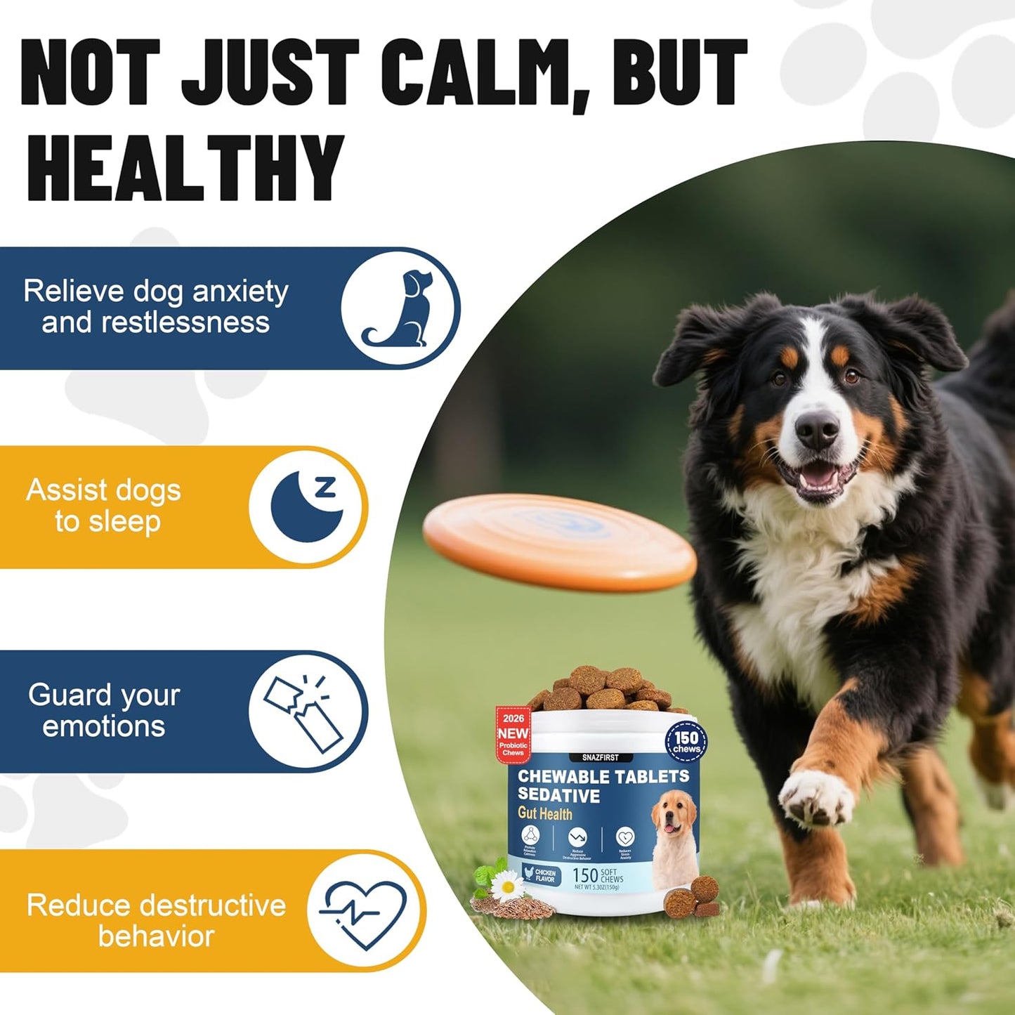 SnazFirst dog anxiety relief chicken treats nutrition label