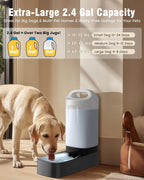 Multi pet water dispenser holding 2.4 Gallons of water ideal for large dogs and cats