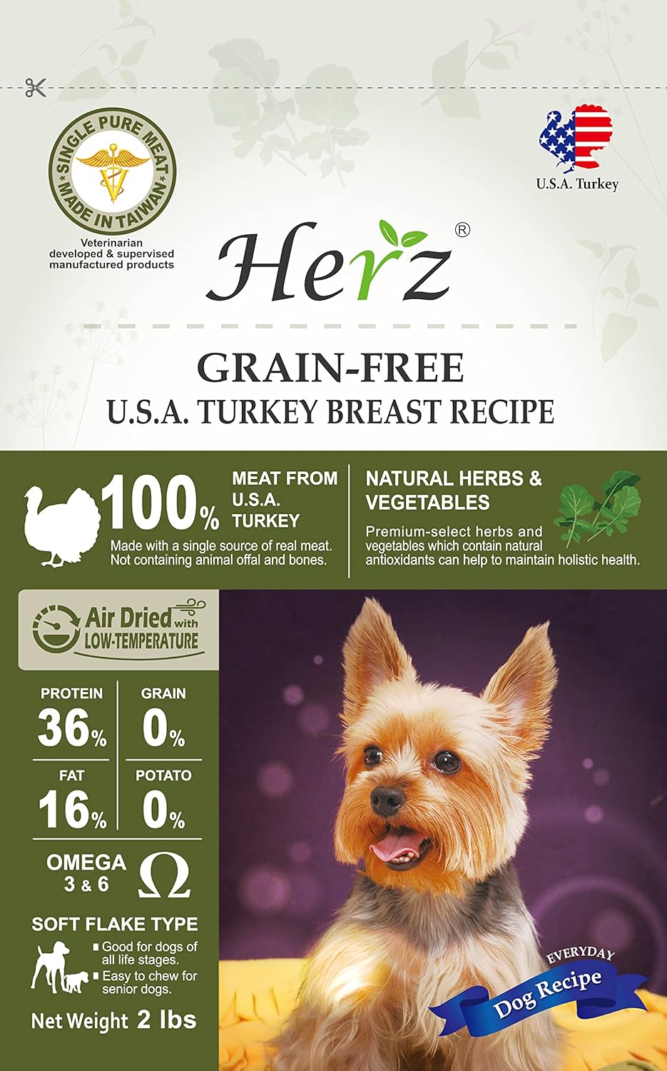 Herz Air-Dried Dog Food - Australian Lamb Recipe 2 lb, Single Pure-Meat, Grain Free, All Natural, High Protein, Limited Ingredients - Image 9