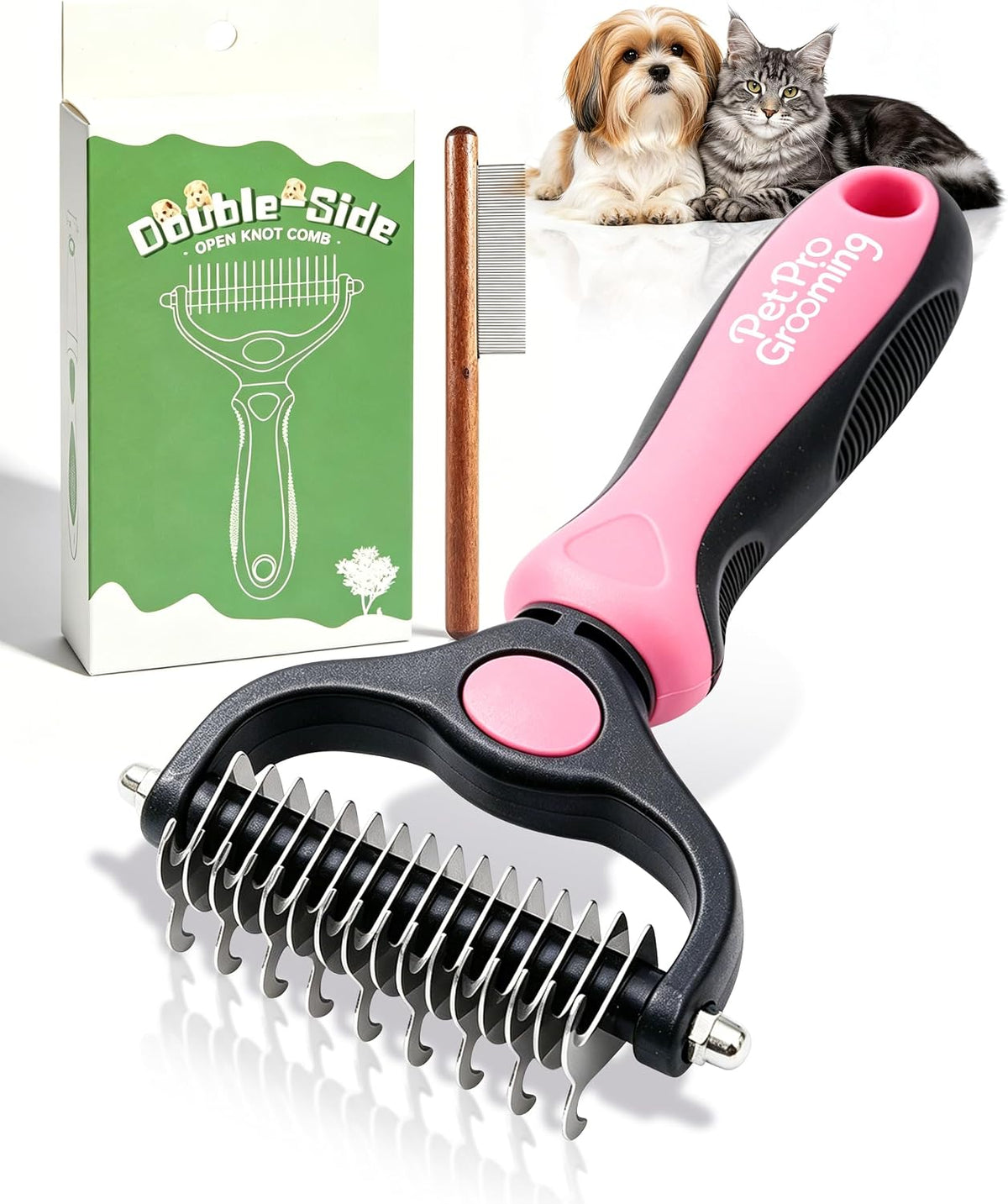 Pet Pro grooming tool packaging and product assembly