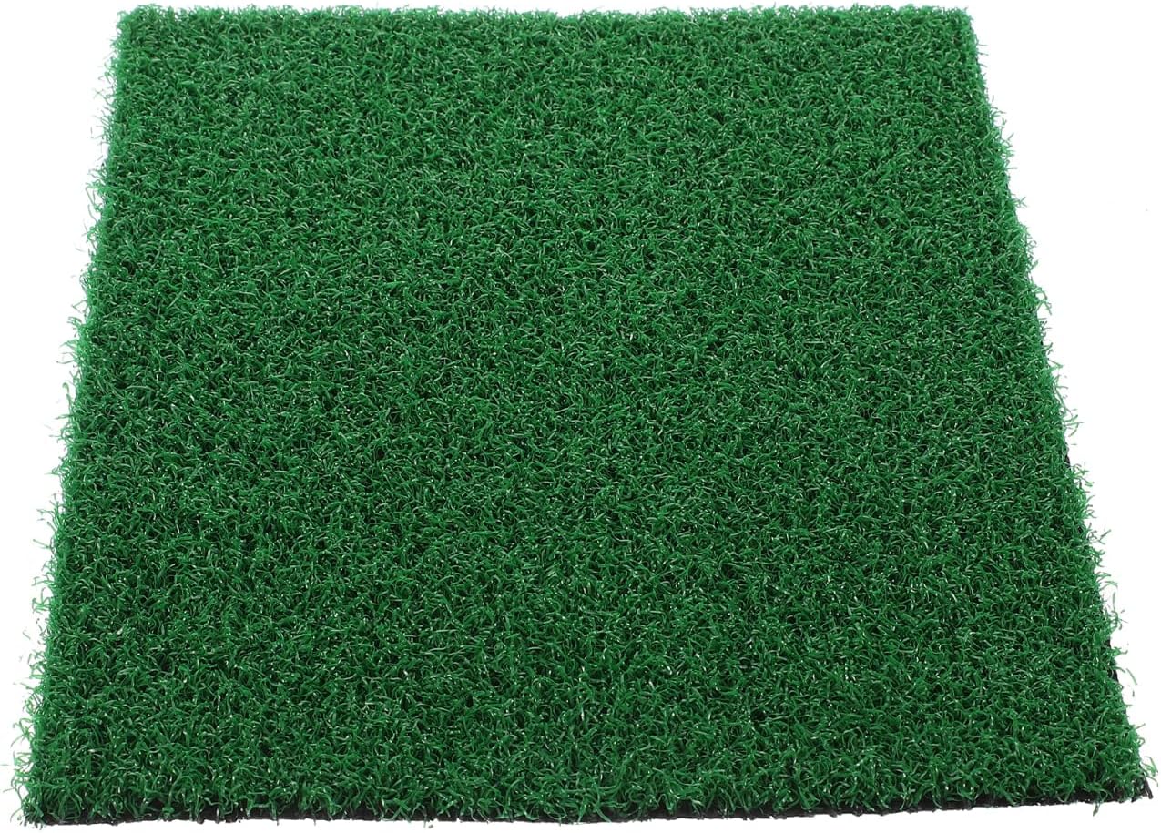 Yardwe fish tank simulation turf mat front view of realistic green grass for aquariums.