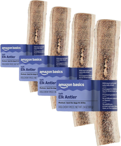 Amazon Basics Split Elk Antler, Naturally Shed, Long Lasting for Aggressive Chewers, Medium (Best for Dogs 15-30 lbs) (Previously Wag) - Image 11