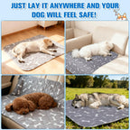 Folded Neinkie puppy pads showing compact storage capability