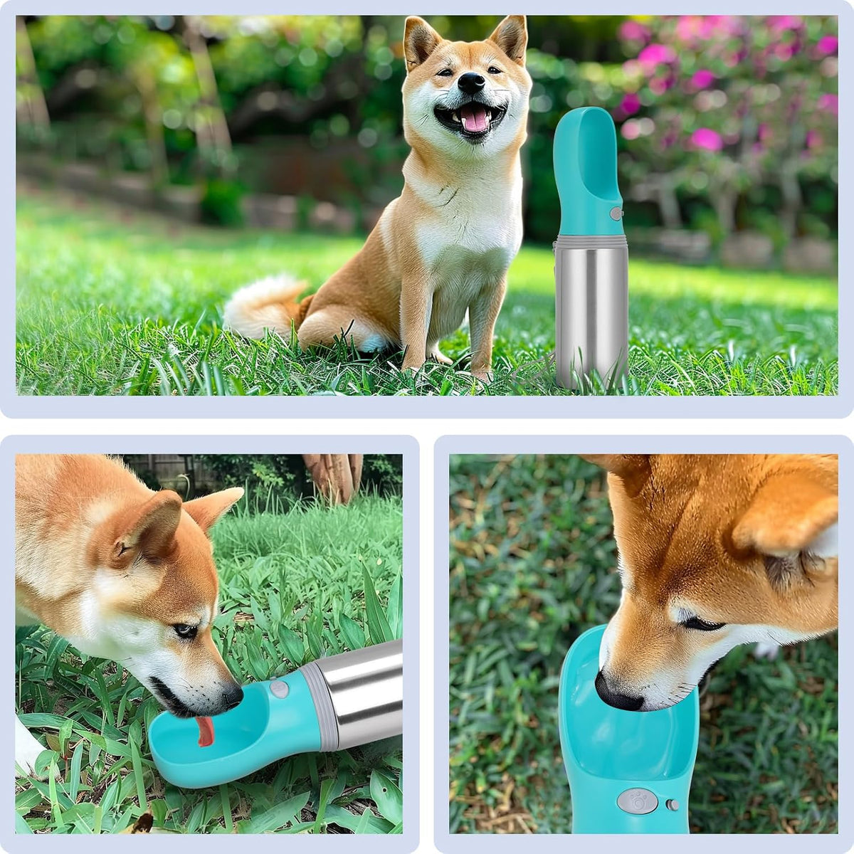 Anipaw BPA free hygienic dog dispenser bottle side profile