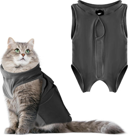 Cat Recovery Suit Anti Licking, Cat Surgery Recovery Suit Female Cats Kitten Onesie After Spay, Cone of Shame Alternative, Post- Surgery Kitten Surgical Clothes for Abdominal Wounds(Pink,S) - Image 9