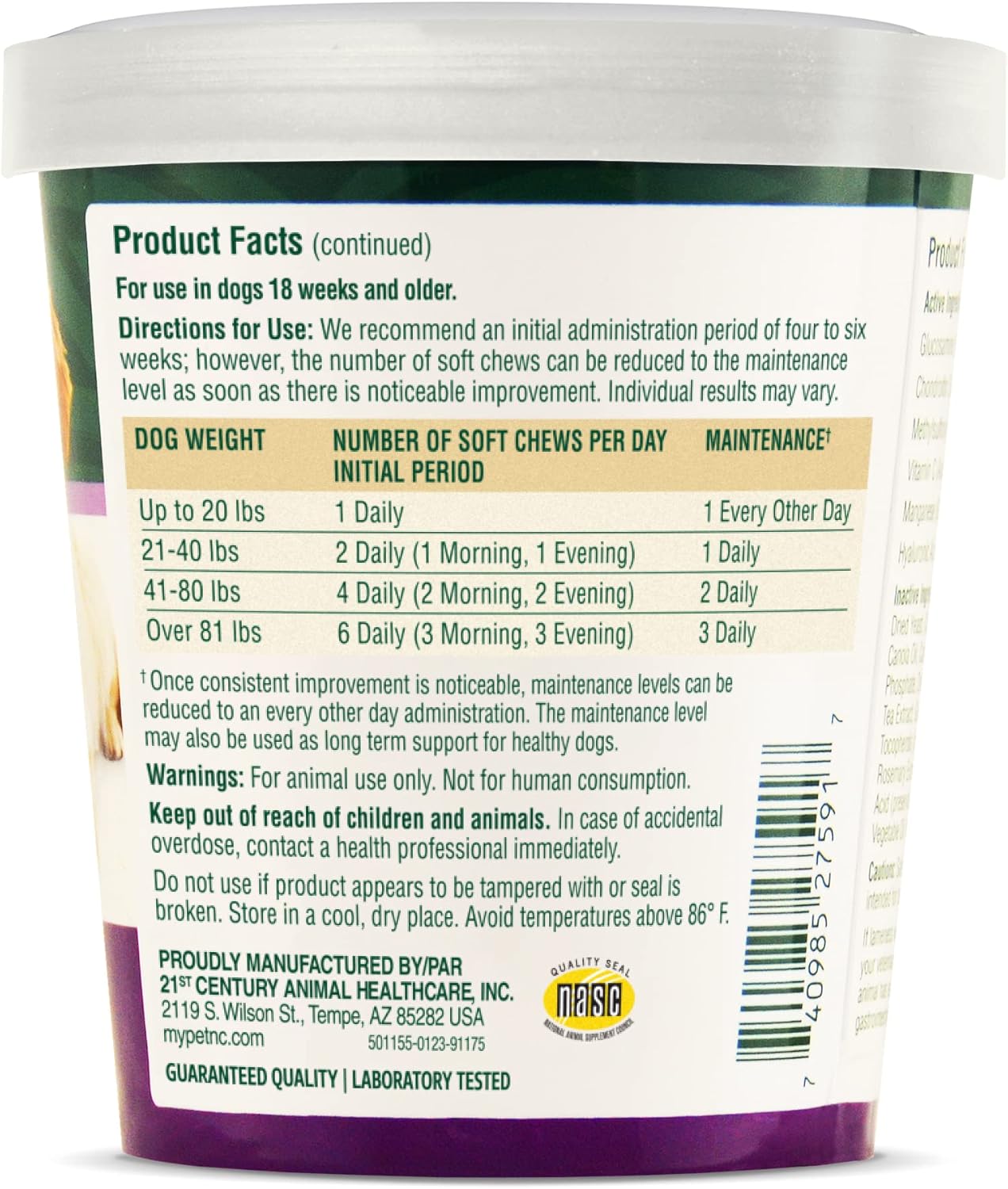Petnc Hip & Joint Health Supplement for Dogs (90 Chews), Glucosamine Chondroitin MSM Dog Chews with Hyaluronic Acid, Liver Flavored Bone & Joint Support Supplement, For All Breeds - Image 11