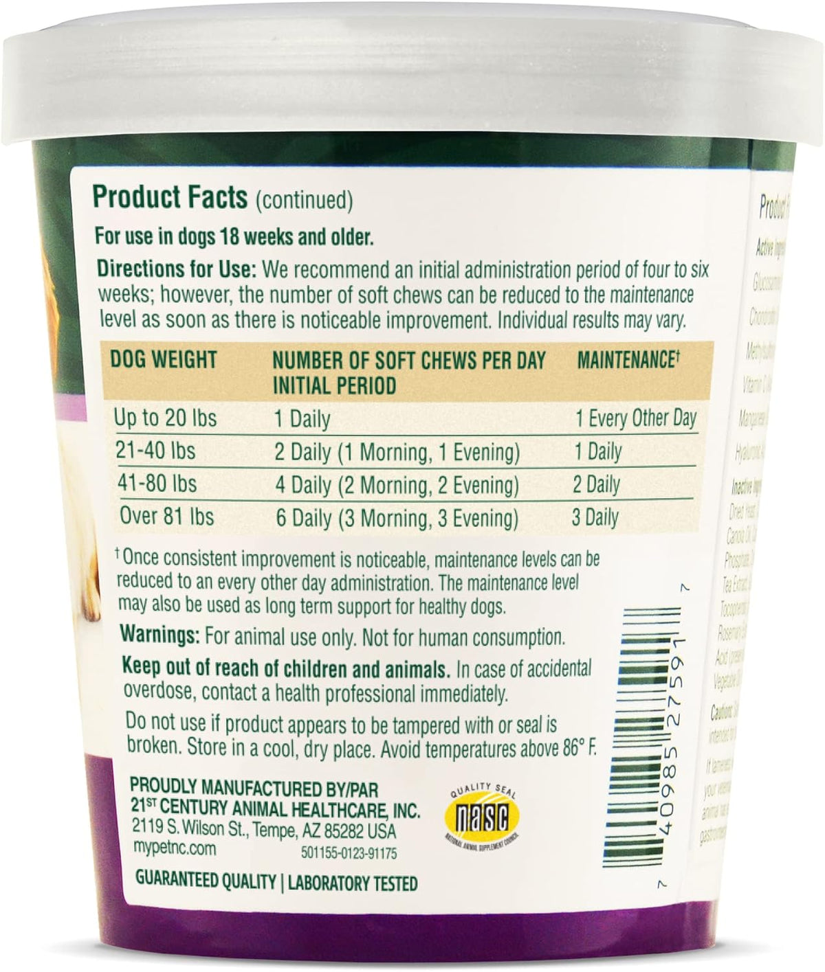 Petnc Hip & Joint Health Supplement for Dogs (90 Chews), Glucosamine Chondroitin MSM Dog Chews with Hyaluronic Acid, Liver Flavored Bone & Joint Support Supplement, For All Breeds - Image 11