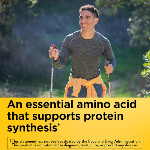 Nature Made L-Lysine 1000 mg supplement facts and nutritional ingredient label on the back