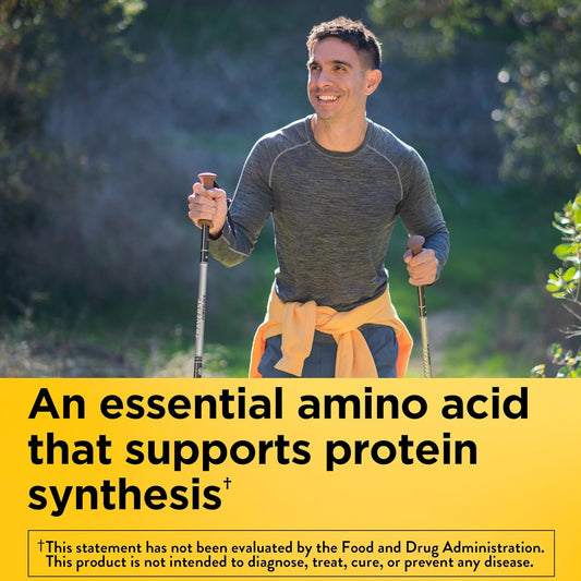 Nature Made L-Lysine 1000 mg supplement facts and nutritional ingredient label on the back