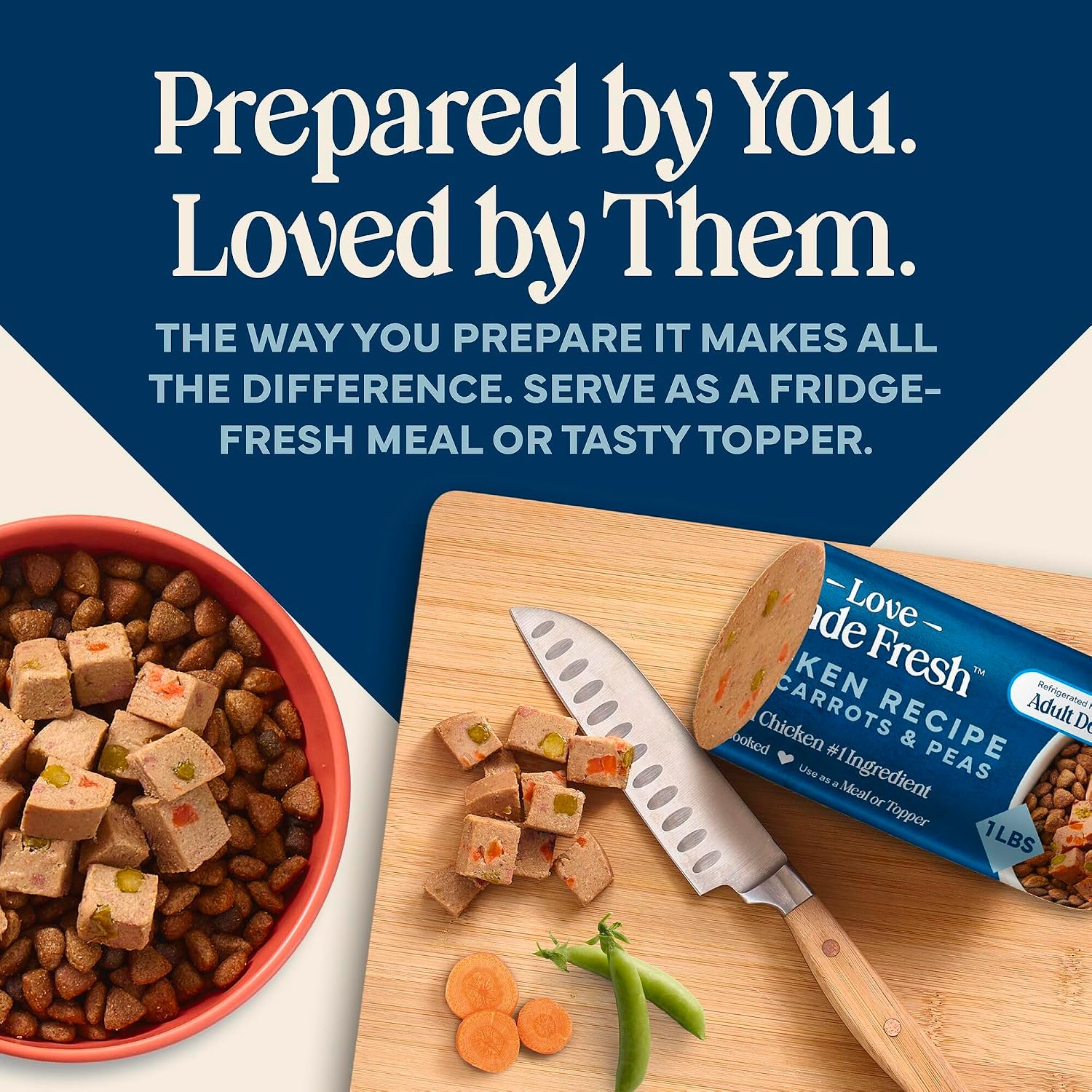 Blue Buffalo refrigerated fresh dog food chicken recipe ingredients label