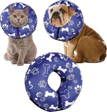 Recovery Donut Collar for Dogs & Cat,Inflatable Dog Cone Collar Alternative After Surgery,Soft Cone for Large Medium Small Dog,Adjustable Pet Neck Donut(Blue,Small) - Image 12