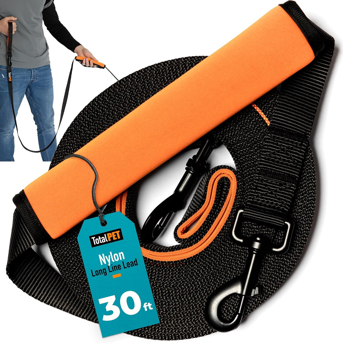 50ft Long Leash for Dogs - Long Line Dog Leash for Training Recall/Commands at Distance - Nylon, Heavy Duty - Ideal for Large & Small Breeds - Image 12