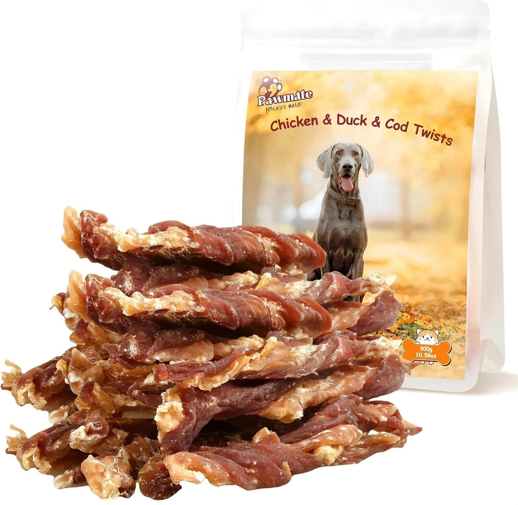 Pawmate Dog Treats Chicken Jerky Strips for Dogs, Natural Healthy Dog Jekry with Taurine, Real Chicken Twists High Protain Low Fat, Training Rewards Treats for Small Medium Large Dogs 10.6 oz - Image 10