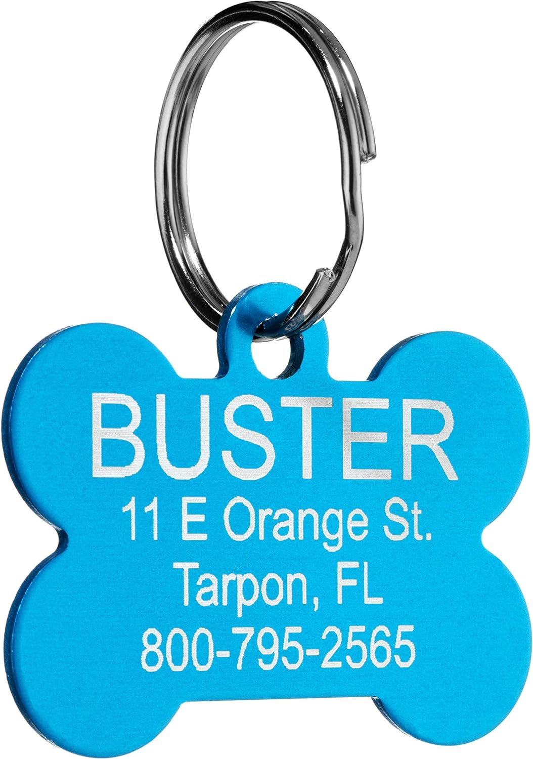 Assorted colorful custom engraved aluminum identification tags for domestic pets
