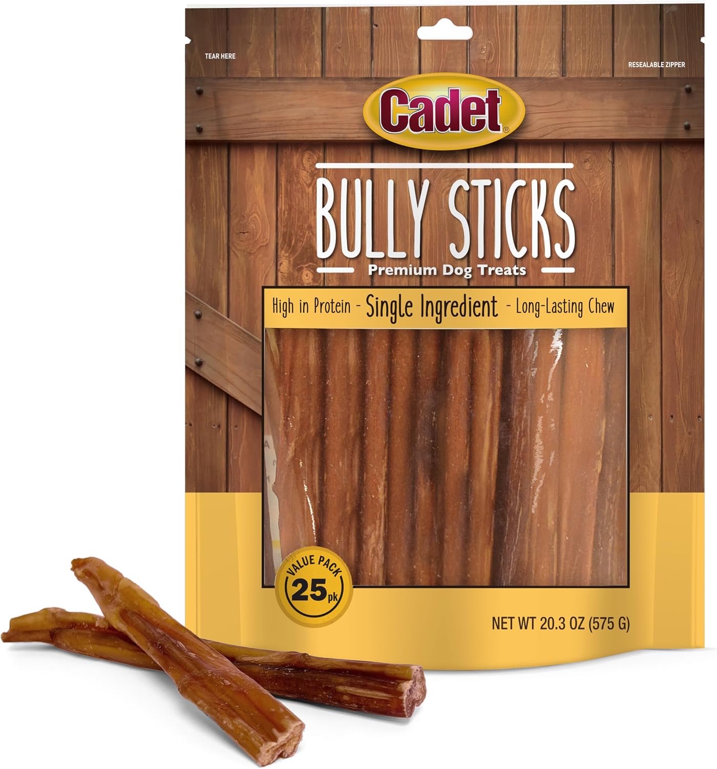 Cadet Bully Sticks for Small Dogs, All-Natural Beef Pizzle, Rawhide-Free Long-Lasting Dog Chews for Aggressive Chewers, 1 Pound - Image 12