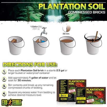 Sustainable live plant soil for bioactive vivariums.