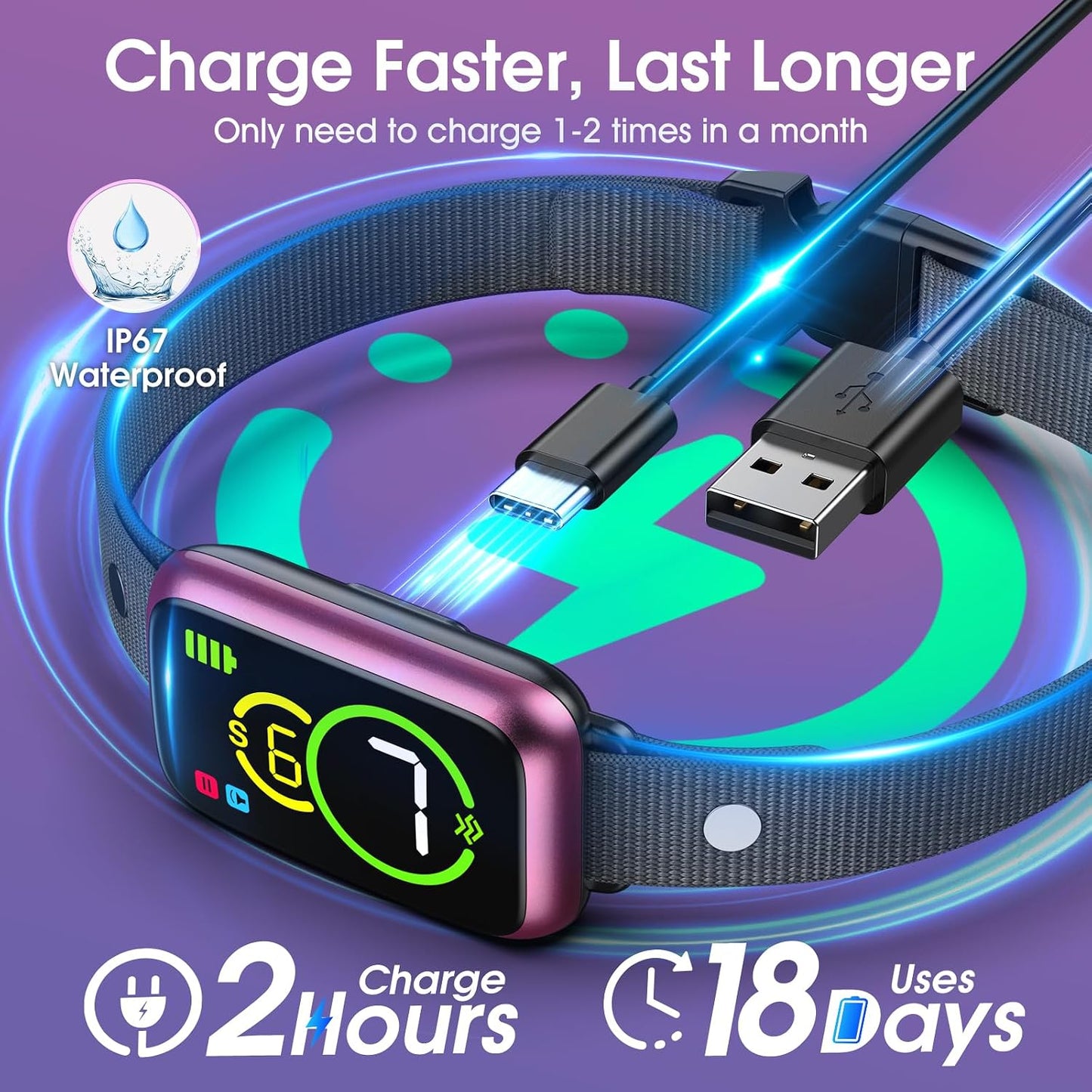 NQQHNN smart collar charging port and accessories